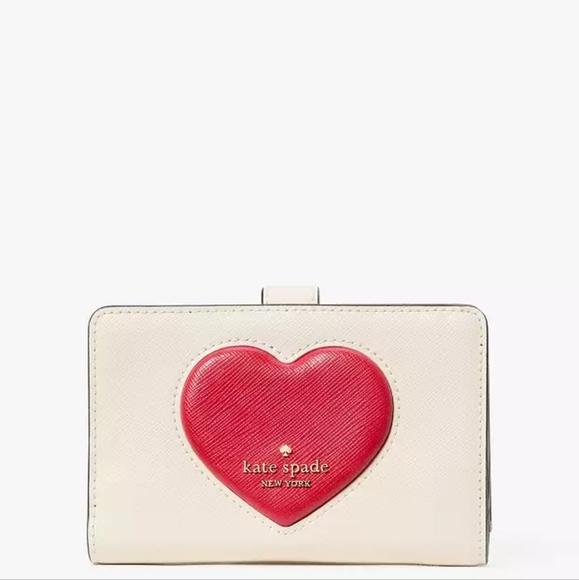 Kate spade Madison Puffy Heart Medium Bifold Wallet - Picture 1 of 8